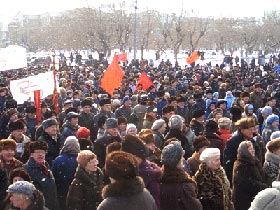 Перекрытие дороги после митинга в Екатеринбурге. Фото Каспарова.Ru (c)